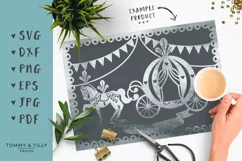 Bunting Princess Carriage - SVG DXF PNG EPS JPF PDF Cut File Product Image 4
