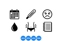 Menstrual Cycle Health Icon For Wellness Product Image 1