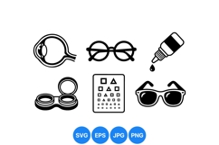 Optometry Eye Care Vector Illustration Product Image 1