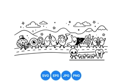 Cute Human Organs Cartoon Clipart Design Product Image 1