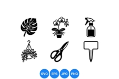 Houseplant Icons For Gardening And Craft Projects Product Image 1