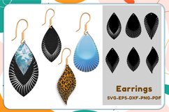 Feather Fringe Earring SVG,Feather Fringe stacked Earring Product Image 1