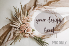 Bohemian Mockup, Floral Background, Dried Flower Arrangement Product Image 1
