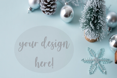 Winter Christmas scene festive flat lay background Product Image 1