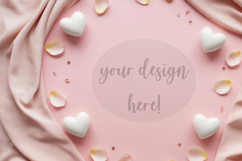 pink flatlay romantic background Product Image 1
