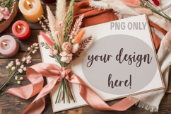 Autumn Aesthetic Dried Flower Arrangement Boho Mockup Product Image 1