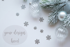 winter flatlay, silver christmas, minimalist holiday Product Image 1