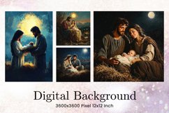 Nativity Scene Background Jesus Christian Wallpaper Backdrop Product Image 1
