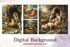 Nativity Scene Background Jesus Christian Wallpaper Backdrop Product Image 1