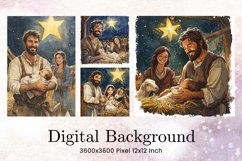 Nativity Scene Background Jesus Christian Wallpaper Backdrop Product Image 1