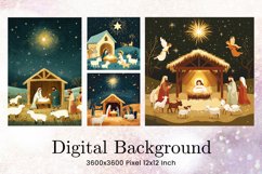 Nativity Scene Background Jesus Christian Wallpaper Backdrop Product Image 1