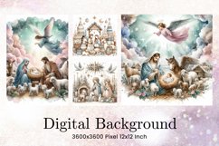 Nativity Scene Background Jesus Christian Wallpaper Backdrop Product Image 1