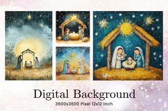 Nativity Scene Background Jesus Christian Wallpaper Backdrop Product Image 1