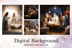 Nativity Scene Background Jesus Christian Wallpaper Backdrop Product Image 1