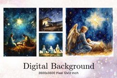 Nativity Scene Background Jesus Christian Wallpaper Backdrop Product Image 1