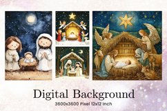 Nativity Scene Background Jesus Christian Wallpaper Backdrop Product Image 1