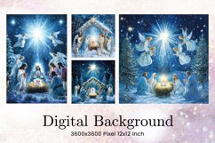 Nativity Scene Background Jesus Christian Wallpaper Backdrop Product Image 1