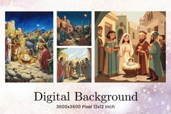 Nativity Scene Background Jesus Christian Wallpaper Backdrop Product Image 1