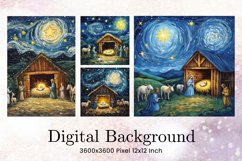 Nativity Scene Background Jesus Christian Wallpaper Backdrop Product Image 1
