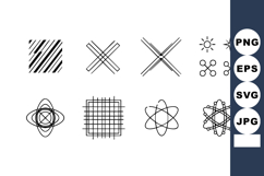 Abstract black line geometric shapes and atomic structure ve Product Image 1