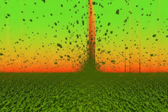 Abstract digital art with green and orange gradient Product Image 1