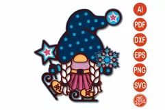 Layered gnome skater mandala SVG files for Cricut Product Image 1