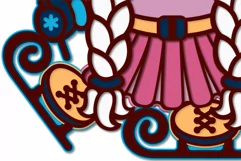 Layered gnome skater mandala SVG files for Cricut Product Image 6