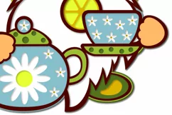 Pair of layered gnomes with tea svg for cricut Product Image 6