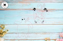 Layered Floral Sea Turtle Laser Cut Sign | Summer Sign SVG Product Image 2