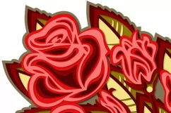 Layered heart of roses for valentine's day svg for cricut Product Image 3