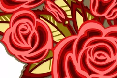 Layered heart of roses for valentine's day svg for cricut Product Image 4