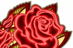 Layered heart of roses for valentine's day svg for cricut Product Image 5
