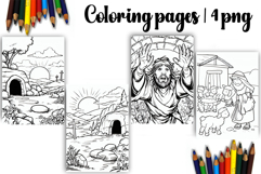 Bible Coloring Pages for Kids Easter Nativity Coloring Book Product Image 1