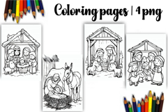 Bible Coloring Pages for Kids Easter Nativity Coloring Book Product Image 1