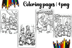 Bible Coloring Pages for Kids Easter Nativity Coloring Book Product Image 1