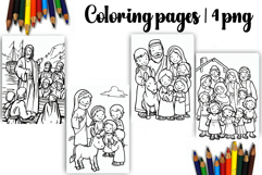 Bible Coloring Pages for Kids Easter Nativity Coloring Book Product Image 1