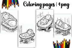 Bible Coloring Pages for Kids Easter Nativity Coloring Book Product Image 1