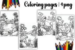 Bible Coloring Pages for Kids Easter Nativity Coloring Book Product Image 1
