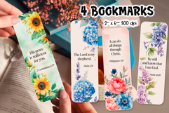 Bible Verse Bookmark Bundle | Printable Christian Floral PNG Product Image 2