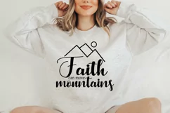 Faith Can Move Mountains Svg, Bible Quote SVG Product Image 2