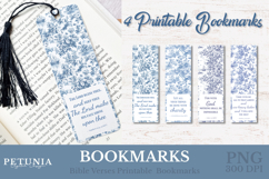 Printable Chinoiserie Bible Verses Bookmark designs being used as trendy chinoiserie bookmark print