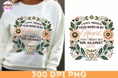 Bible Verse png file, Vintage Christian Sublimation PNG Product Image 3