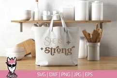 She Is Strong - Proverbs 31-25 SVG Design Product Image 3