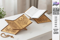 Bible Stand Laser Cut | Religious Book Stand | Book Holder Product Image 1