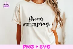 Strong Women Pray Svg, Bible Quote SVG Product Image 3
