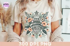 Psalm 119 png file, Floral Christian Sublimation PNG Product Image 3