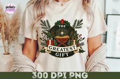 The Greatest Gift PNG, Manger Scene Download Product Image 3