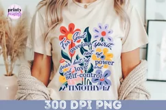Scripture png, Christian Floral Sublimation PNG file Product Image 5