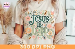 Jesus is Lord PNG, Bible Verse Quote Design Product Image 1
