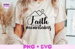 Faith Can Move Mountains Svg, Bible Quote SVG Product Image 3